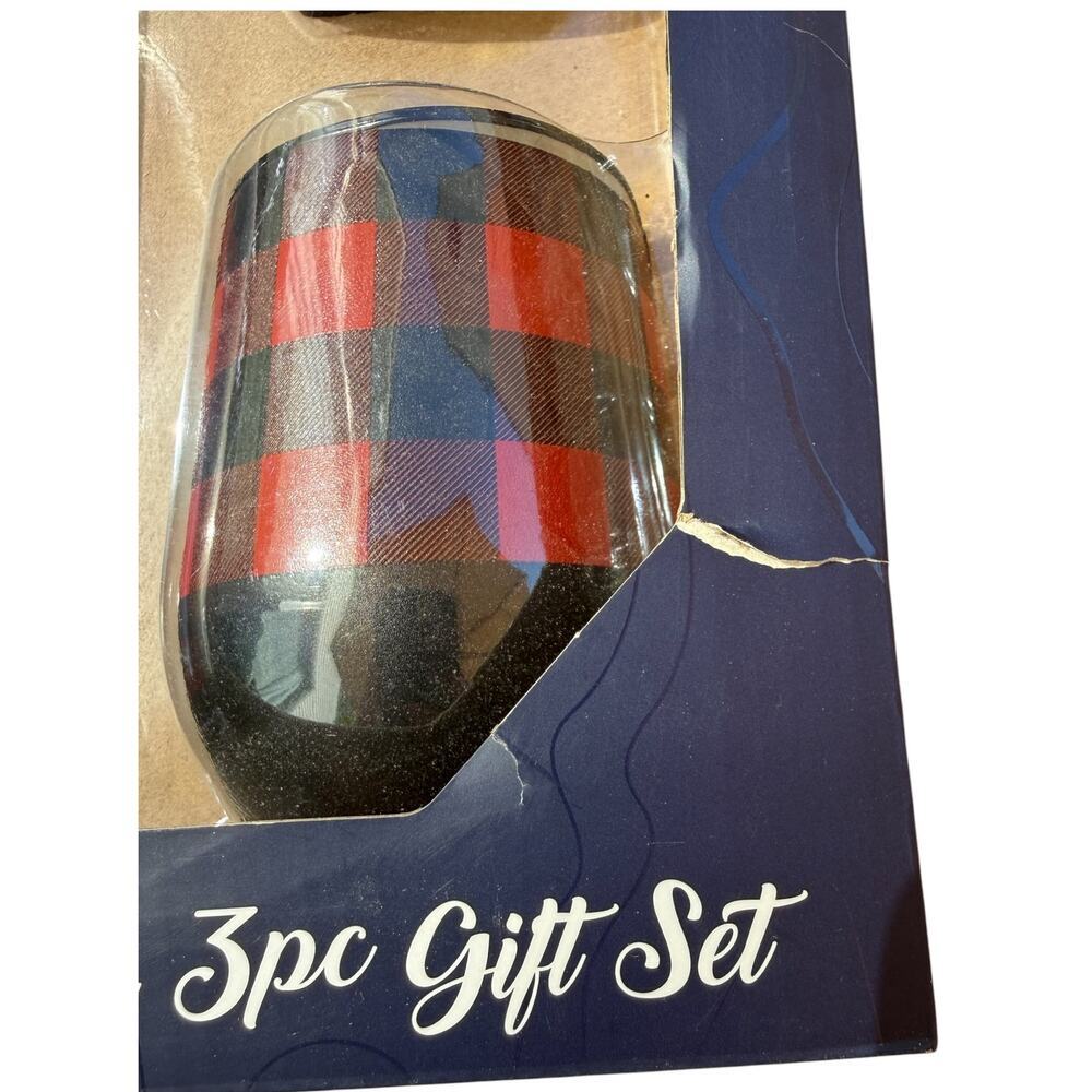 Yukon Outfitters Freedom 3 Pc Gift Set Buffalo Plaid 25oz Bottle 2x10oz Tumblers - Picture 2 of 5